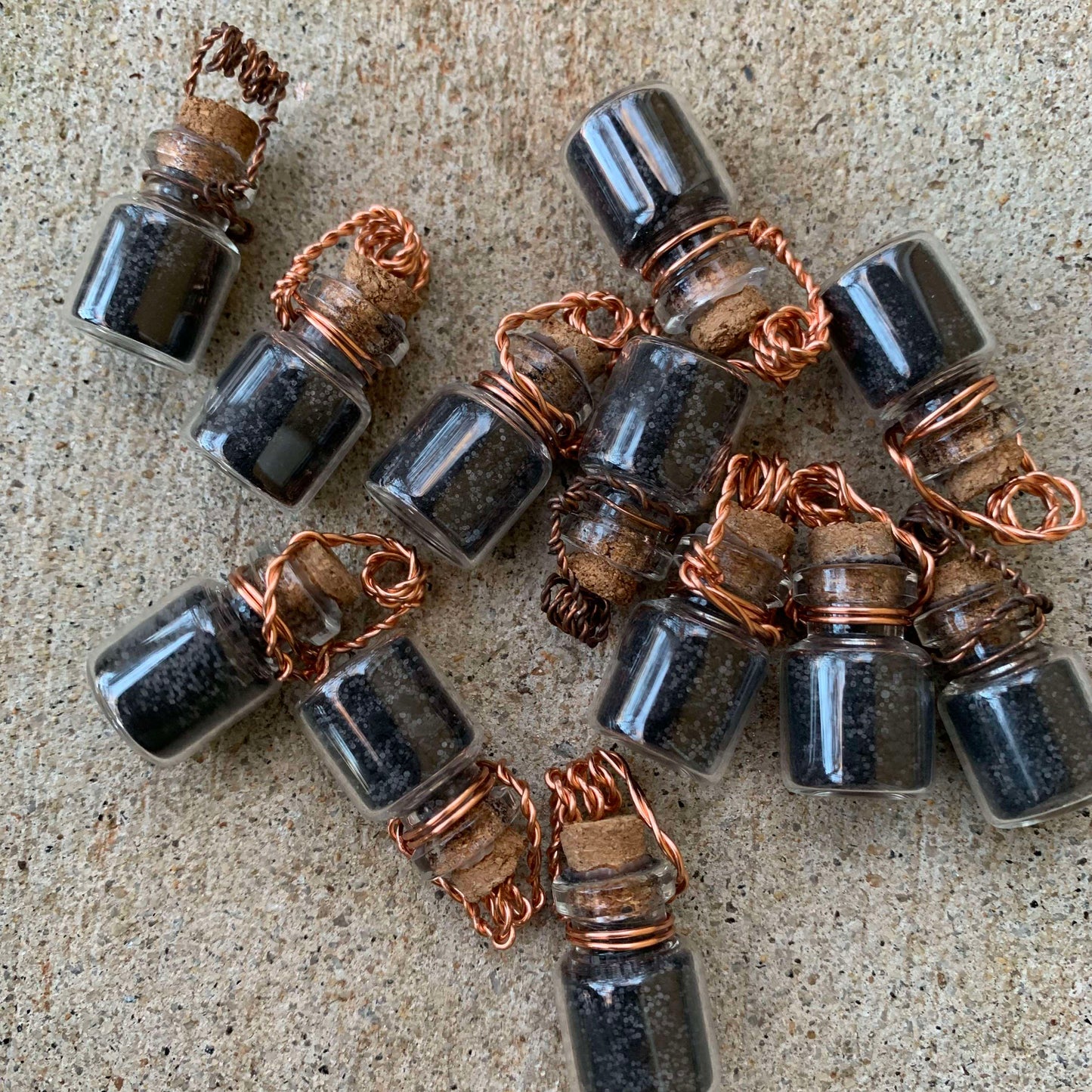 Black Salt Bottle Necklace