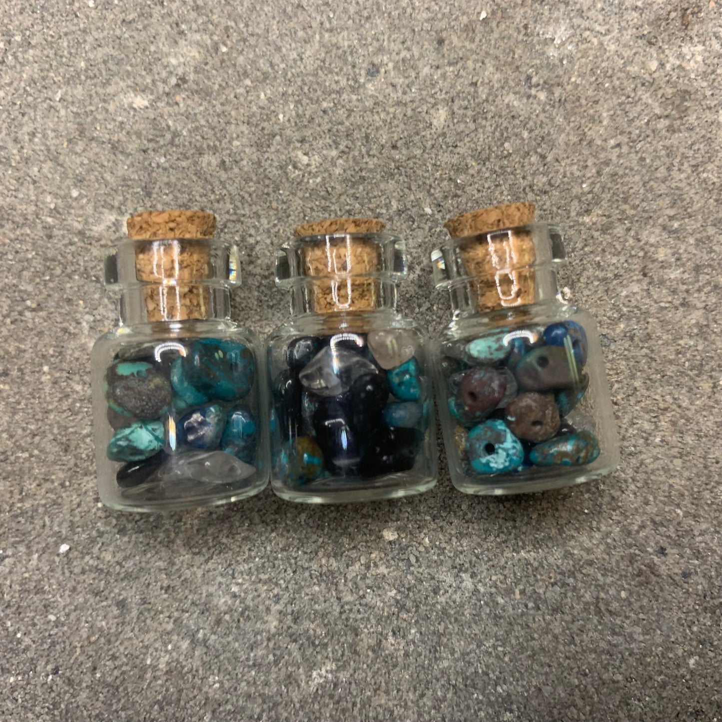 Chrysocolla Mixed Small Crystal Bottles