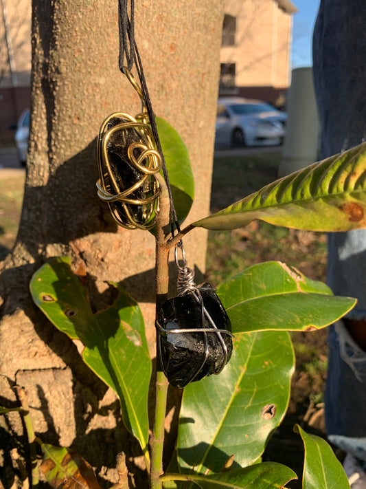 Wire Wrapped Black Obsidian