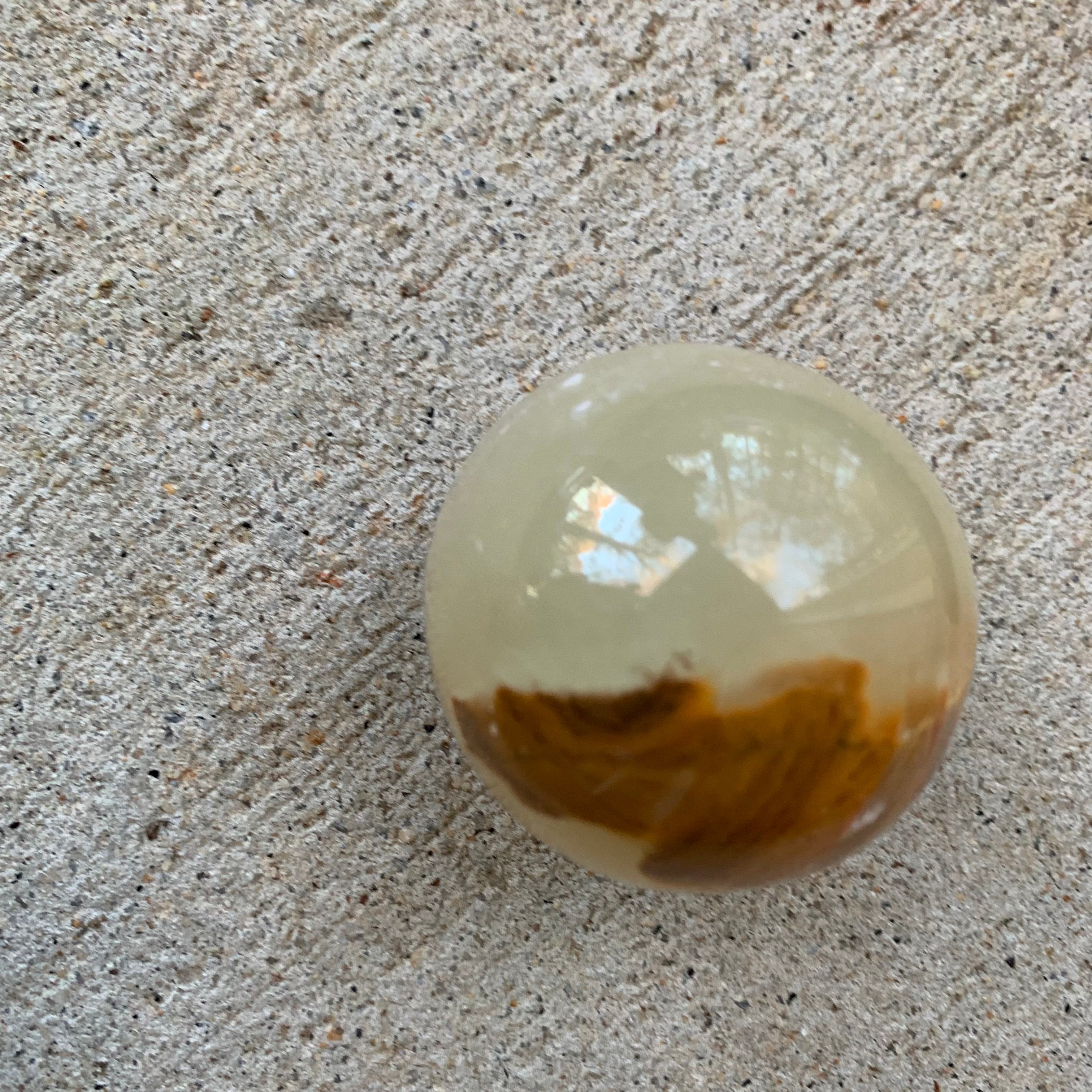 Natural 160MM Yellow Chalcedony Onyx Stone Large Healing Metaphysical Power  Egg