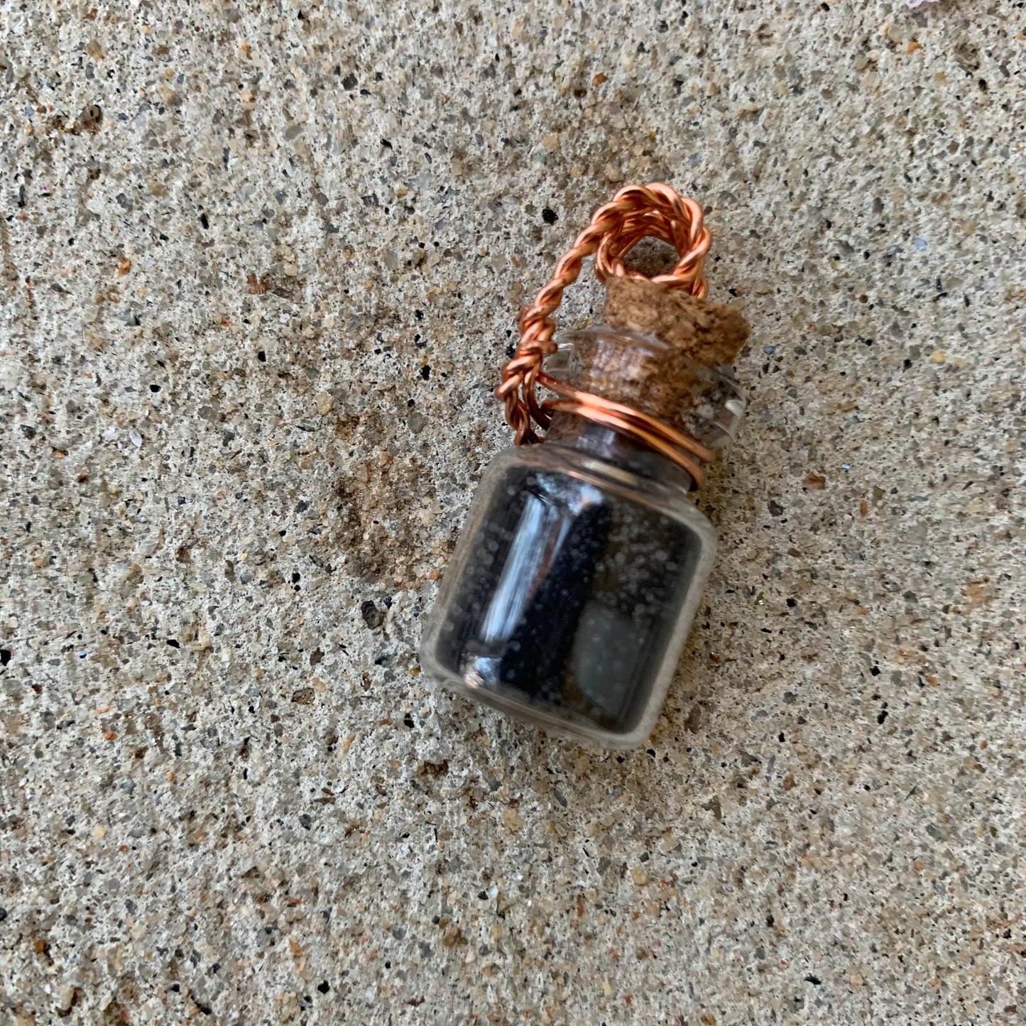 Black Salt Bottle Necklace